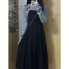 Vestidos de trabalho conjuntos femininos doce sólido kpop chique vintage camis midi preto magro simples casual curto o-pescoço topos assimétricos na moda