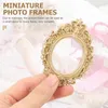 Ramar 10st DIY Miniature Po Harts Crafts Phone Case Decor Vintage Oval Frame