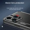 Lüks Metalik Alüminyum Düşme Önleme Telefon Kılıfları İPhone 15 14 Plus 13 12 14 Pro Max Lens Cam Şok geçirmez Metal Kapağı