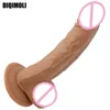 Zabawki seksu masażer skóry uczucie realistycznego ogromnego dildo miękki materiał duży penis z ssącą filiżanką zabawki ponalus do samic masturbacji duże