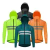 Yarış ceketleri wosawe mtb yol bisiklet ceketi kapüşon ince yansıtıcı yüksek bilgelik rüzgarlık bisiklet kıyafetleri çalıştıran bisiklet ön cam