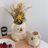 Dekorativa föremål Figurer Creative European Succulent Flower Pot Ceramic Koala Small Home Garden Cachepot For S Green Plant Thumb 230406