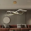 Hanglampen Postmodern Cirkelvormig Modern Minimalistisch Woonkamer LED-lamp Roestvrij staal Speciaal gevormde eetkamer Slaapkamerkroonluchter