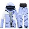 Diğer Spor Malzemeleri Kar Su Takımı Erkekler ve Kadınlar İçin Su Geçirmez Kış Pantolon Kayak ve Snowboard Tulum Kış Giyim Ceket ve Pantolon HKD231106