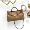 Andiamos BottegassVenetas Bolsa 5A Couro Genuíno Verão Horizontal Bolsa Crossbody de MalhaQQ