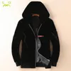 Men's Jackets Winter Imitation Mink Fur Coats Men Jacket Thick Turn Down Collar/hooded Faux Fur Jacket Male Black Overcoat