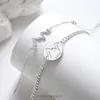 Charmarmband som säljer silverfärg Fashion Men's and Women's Zircon Heartbeat 52 Hertz Pendant Couple Armband S397