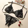 Bras Sets Sexy Erotic Lingerie Women Bra Thongs See Through Set Ladies Underwear Porn Teddy Babydoll Transparent Costumes