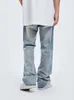 Herrenjeans Straßenbekleidung Jeans mit weitem Bein Herren gerader Fuß lange Hose blaue Jeans Y2k Herrenjeans zerrissene Jeans Herrenbekleidung Denim 230406