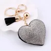 Porte-clés Zoshi Crystal Heart Porte-clés Sac Porte-clés Charms Dames pour femmes Pendentifs Bijoux Chaîne de voiture Rng Cadeaux