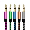 Car Audio AUX Extention Cable Nylon Braided 3ft 1M wired Auxiliary Stereo Jack 3.5mm Male Lead for Andrio Mobile Phone Speaker