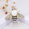 Fashion Diamond Set Bee Broches Pins Pearl Hornet Pins Dames Insect Corsage Men's Collar Pin Sieraden Accessoires