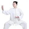 ملابس عرقية عالية الجودة امرأة Taichi الموحد التقليدي الزي الرسمي الصيني الأكمام طويلة الأكمام Wushu ملابس القتال جناح تشون بدلة تشون