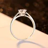 2023 Novo 3A Zircon S925 Anel de casamento prateado Sexy Charming Women's Ring Luxury Requintado Jóias de Jóias Acessórios Versáteis