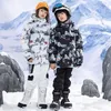 Autres articles de sport Costume de neige pour enfants Usure d'extérieur en extérieur, vent à vent, costume de snowboard d'hiver Veste de ski + sangle Boys and Girls Hkd231106