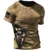 Mens Tshirts Vintage Motorcycle camiseta 3D Biker Impresso Manga curta Tshirts de tamanho grande para homens Camisetas Camiseta 230406