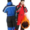 Autres articles de sport Combinaison de ski pour hommes d'une pièce imperméable à l'eau coupe-vent Sport de plein air Vestes et pantalons Salopette Homme Polaire Chaud Snowboard Combinaison HKD231106