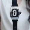 Смотреть Richads Miler Live Womens Womens Watch Sports Leisure Силиконовая лента календарь ковша водонепроницаемый