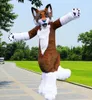 2024 Discount Husky Dog Fox Mascot Costume Fur Leather Jacket Halloween Suit Role Play Xmas Easter Ad Clothes