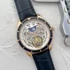 Relojes de pulsera VAC para hombres 2023 Relojes para hombre Tourbillon Tres agujas Mecánico automático Wastch Alta calidad Top Marca de lujo Correa de cuero Moda Fase lunar