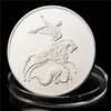 Konst och hantverk ryska draken dödande silvermynt pläterat silvermynt