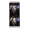 Halsdukar lyx Michael Myers knivar Tassel Scarf Women Winter Fall Wime Shawl Wrap Female Halloween Film Art