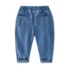 Jeans 2-8Y Children's Boys' Jeans Pants Children's denim Trousers Spring and Autumn Elastic Waist Jeans Baby Boys' Clothing 230406