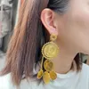 Dangle Earrings Africa 24Kゴールドメッキウェディングパーティーの宝石贈り物ドバイアラブインドカバ​​ータッセルペンダント