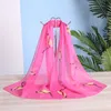 Sarongs Yepyeni Şifon Eşarp Kadınlar İlkbahar Yaz İpek Eşarpları İnce Çiçek Şalları ve Sargılar Folard Baskı Hijab Stoles Toptan P230403