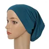 Halsdukar muslimsk turban hatt inre hijab mössor islamiska underkarf Bana kvinnliga headwrap turbante mujer kvinnor mössa