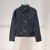 Veste pour hommes designer à manches longues boutonnières en jean avec motif brodé des vêtements d'hiver d'hiver