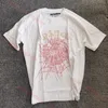 T-shirt gráfica rosa Young Thug Sp5der 555555 Impresso Spider Web Padrão Algodão H2Y Estilo Mangas Curtas Top Tees Hip Hop Tamanho S-XL 436