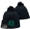 Berretti da uomo con risvolto lavorato a maglia Pom GREEN Berretti BAY GB Cappelli con bobble Sport Cappello lavorato a maglia A righe Sideline Lana calda Berretti BasEball Berretto per donna A14