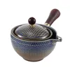Ensembles de vaisselle en céramique poignée latérale cruche théière vintage délicate simple rotation à 360 degrés céramique résistante à la chaleur bureau chinois
