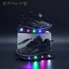 Sneakers 2023 New LED Children's Trainers 1-8 Years Old Boys and Girls Tennis Shoes Sports Shoes for Toddlers Baby Sneakers Child KidsL231106