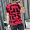 T-shirts voor heren 3 kleur korte mouw breien t-shirt heren slank streetwear kleur contrast t shirt mannen tee shirt homme sociale club outfits t-shirt 230406