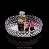 Party Decoration Wedding Centerpiece Glass Plate Metal Cake Stand Display Holder Decorative Tool Dessert Rack Mirror Servering Tray