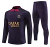 Parissuit 2023 24 بدلة تدريب باريس للملابس الرياضية على الركض على الركض الرياضي Mbappe Soccer Jersey Kit Usifor