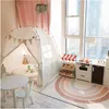 Tapijt Simple Japanese Regenboog Baby Kruiweerkleed Leuke kinderen Pography Props Slaapkamer Girl Decoratie Mantelzaal Vloer Mat 230406