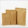 20pcs Small Kraft Paper Bag Inner Aluminum Foil Pouch Reusable Flat Packaging Zipper Bag1