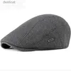 BERETS HT2646 BERET CAP Nya hösten Winter Hat Caps för män Kvinnor Justerbar Ivy Newsboy Flat Cap Högkvalitativ fast stickad hatt Beretsl231106