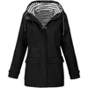 Womens Jackets For Women Casual Waterproof Raincoat Solid Rain Outdoor Windproof Hooded Jacket Long Beige WomenWomens