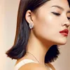 Stud Earrings Korean Fashion Flower Zircon Female Earring For Women Classic Ladies Jewelry Accessories