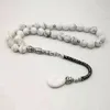 Charm Bracelets Tasbih Natural HOLOLITE STONE Turquoises misbaha isalmic rosary Muslim 33 66 99 prayer beads arabic fashion accessories eid gift 230404