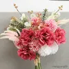 Christmas Decorations Champagne Artificial Silk Flowers for Home Wedding Christmas Decor Bedroom Centerpiece Table Arrange Bride Bouquet R231106