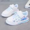 Sneakers Vier Seizoenen Kinderschoenen Zachte Bodem Mode Lederen Kinderen Platte Sneakers Cartoon Prinses Meisjes Casual Sport LoopschoenenL231106