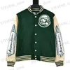 Heren Jackets Astronaut Oversize Loose Hip Hop Leather Sleeve Fashion Embroidery Spaceman T230406