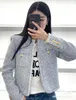 Cel Women's brand jacket 2023 New Women Autumn Winter Fashion Jacket logo top-grade Metal buckle Tweed jacket Casual Spring coat Cardigan birthday Mother's Day Gift