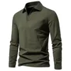 Magliette maschili da uomo affari solido t- primavera primaverile cotone a maniche lunghe abbottini maschio abbigliamento a maglietta casual top