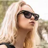 Occhiali da sole con montatura quadrata in acetato con lenti colorate specchiate Bv1122 da donna Steampunk Chrome Cat Eye Black White Shades Men